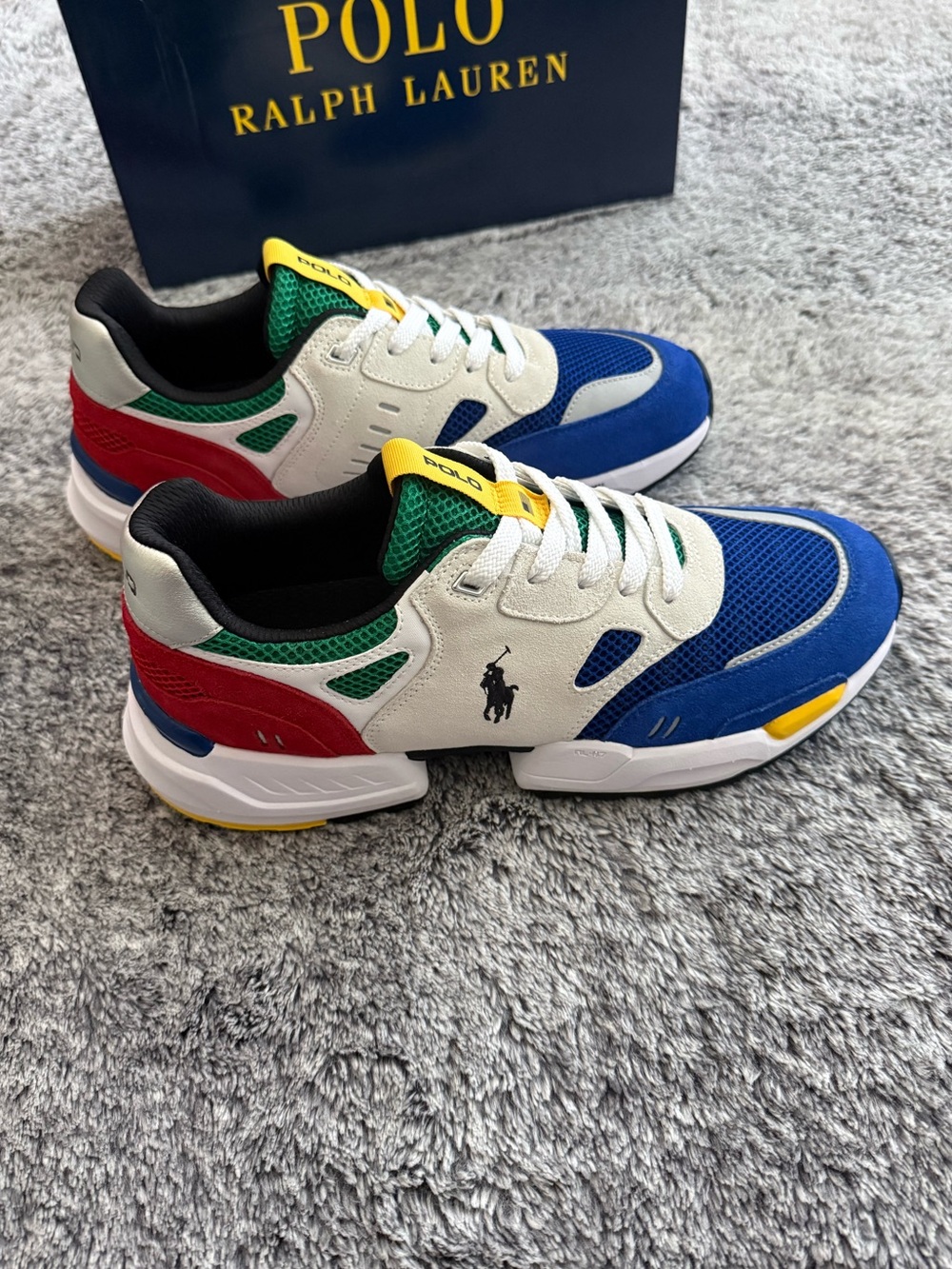 Men’s Polo Ralph Lauren Sneakers, Colorblock, Size 10.5